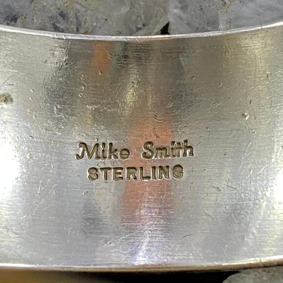 Mike Smith Sterling Silver GF Overlay Kokopelli & Pottery Bracelet For Women - Picture 7 of 10